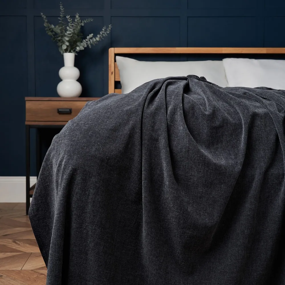 Chenille Throw, Charcoal
