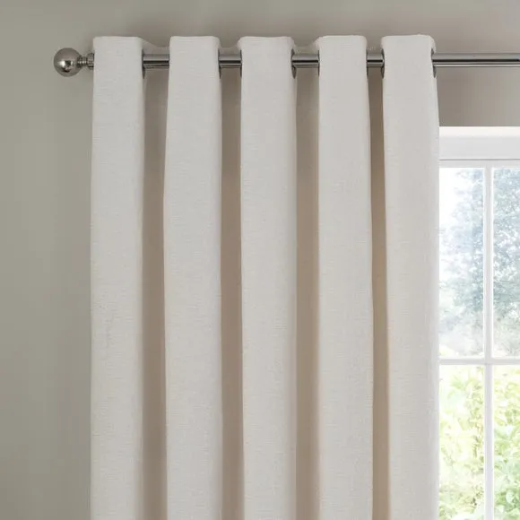 Textured Chenille Eyelet Curtains 1