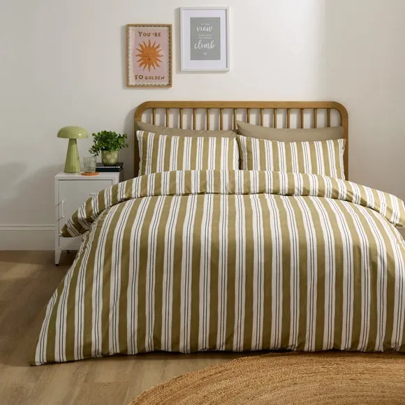 Revel Stripe Quilt Cover & Pillowcase Set 1