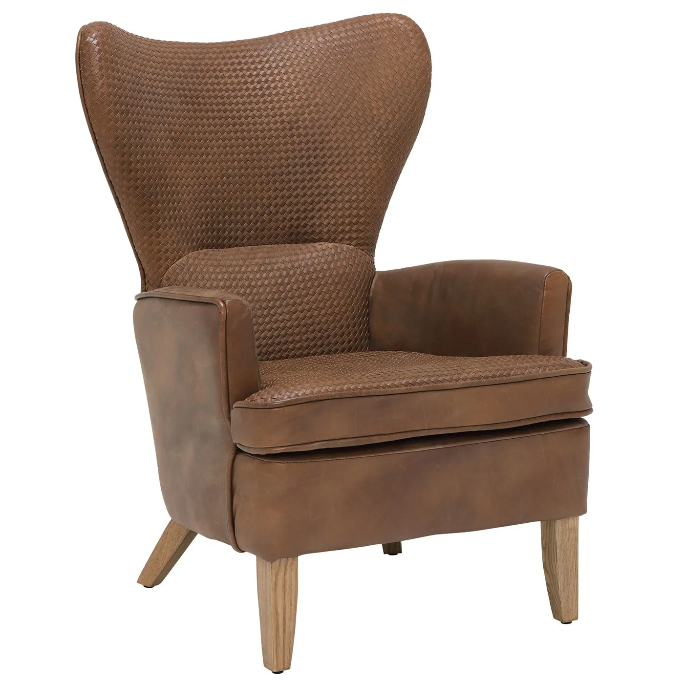 Timothy Oulton Mentor Leather Chair, Destroyed Raw