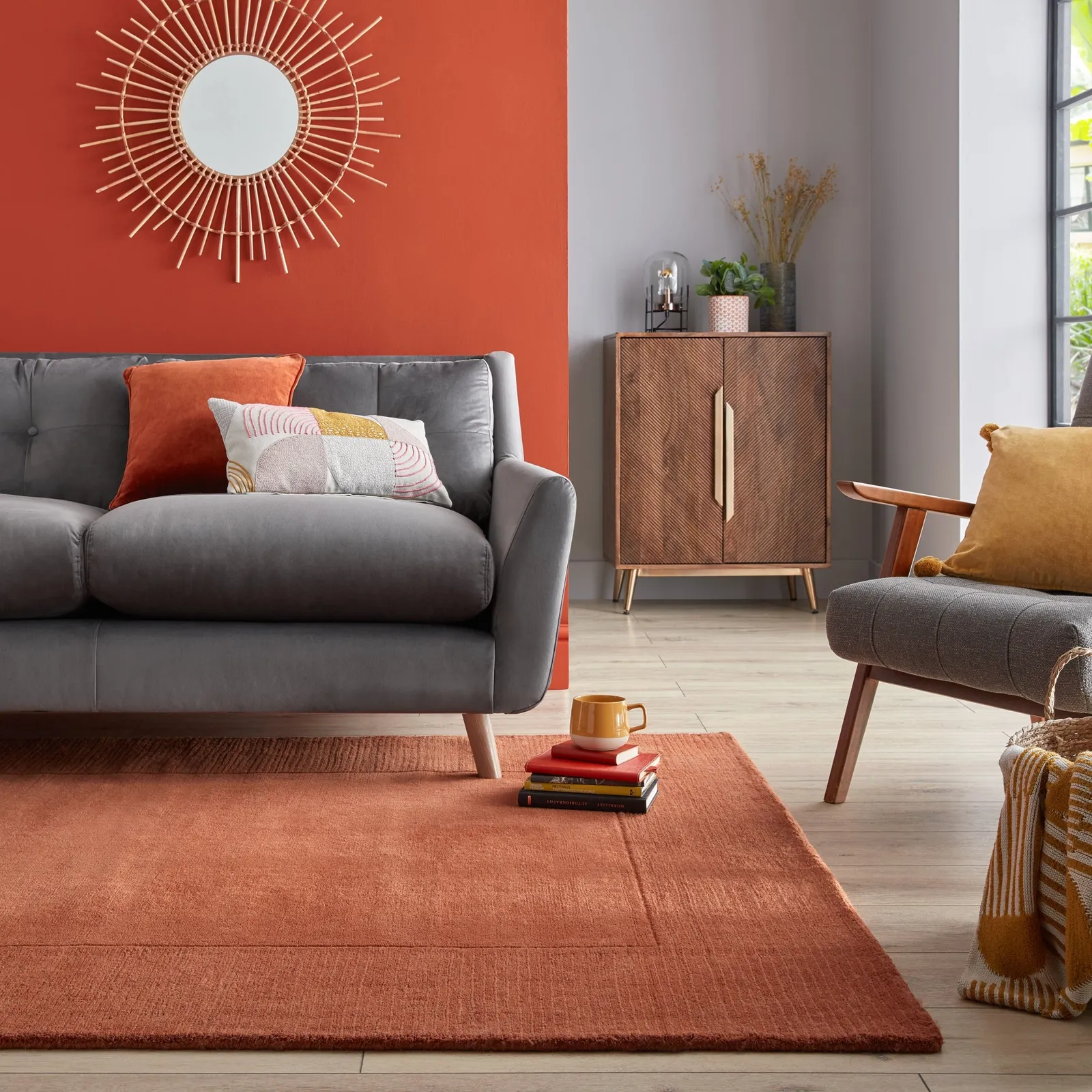 Boston Wool Border Rug Boston Wool Butterscotch
