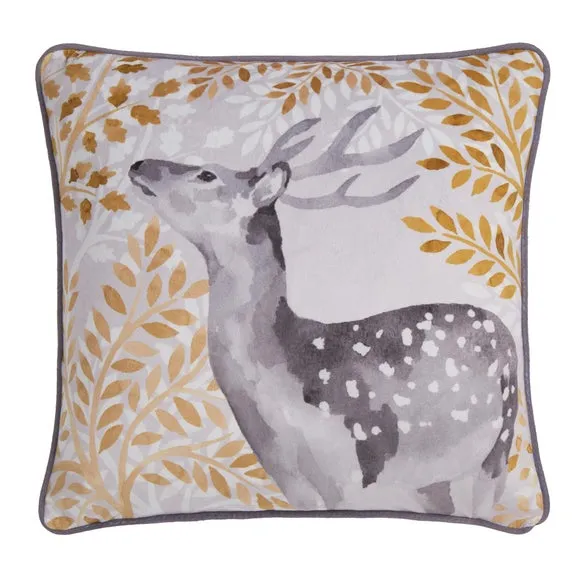 Dreams & Drapes Forest Animals Velvet Square Cushion 2