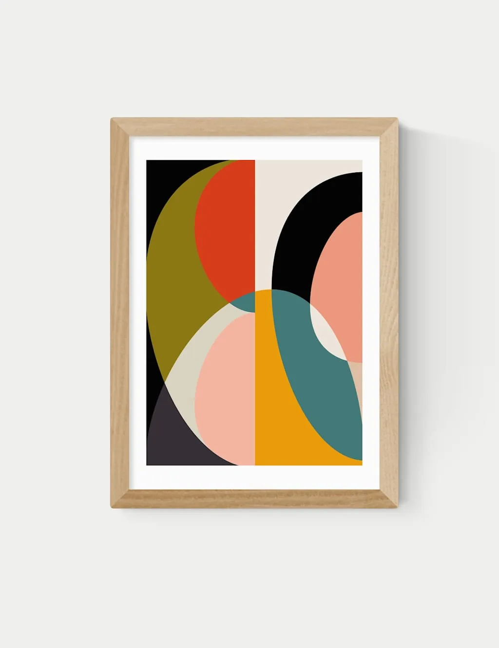 East End Prints Mid Century DIN XI Framed Art Print Natural