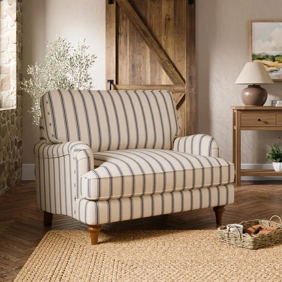 Beatrice II Folkstone Stripe Single Snuggle Sofa Bed 2