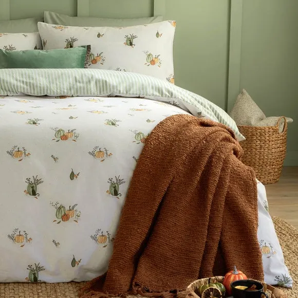 Wylder Nature Pumpkin Spice 100% Brushed Cotton Duvet Cover and Pillowcase Set 3