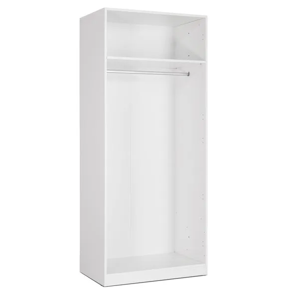 Euston Double Wardrobe, White 2