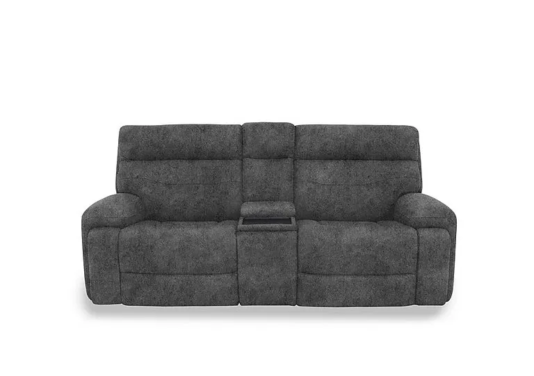 Cinemax Fabric 3 Seater Media Console Power Recliner Sofa with Power Headrests
