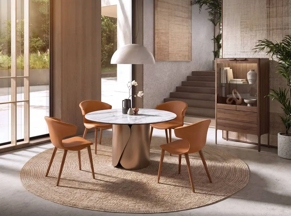 Angel Cerda Orange Regenerated Leather Chair 4
