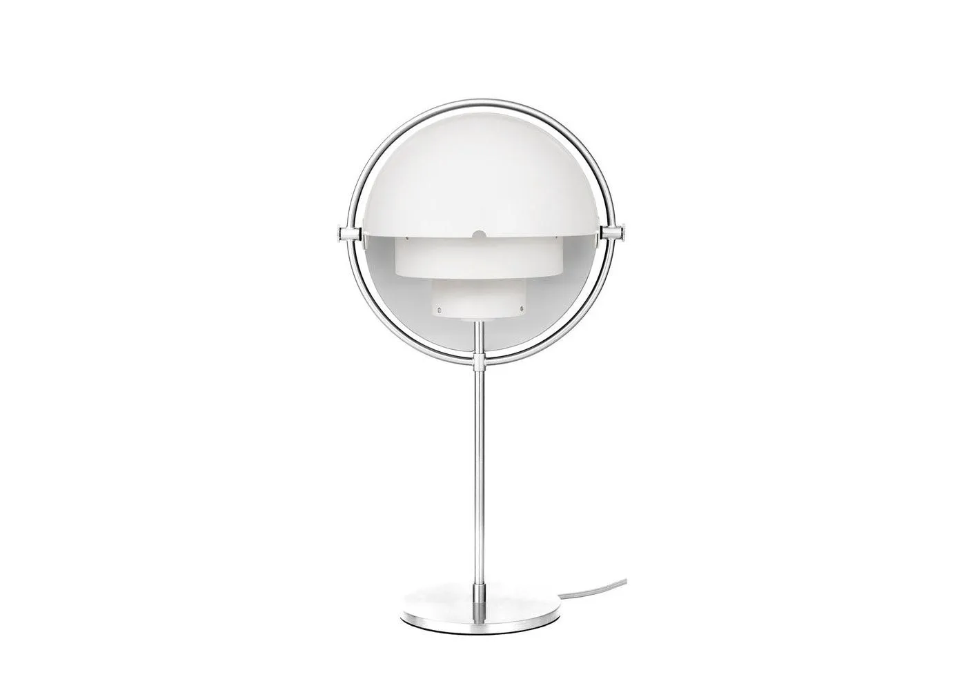 Gubi Multi Lite Table Lamp Chrome White Shade 1