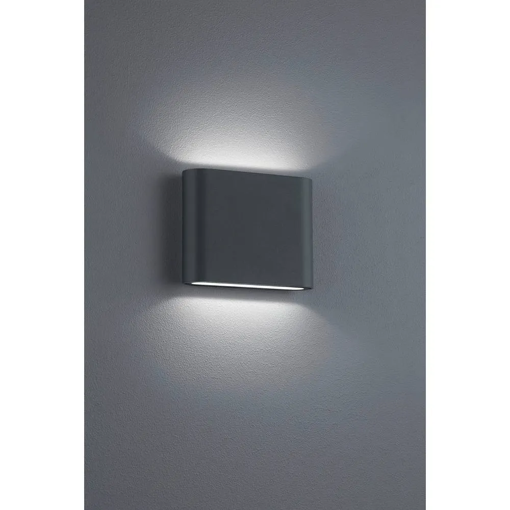 Netlighting Thames Ii Outdoor Up Down Wall Lamp Anthracite 11cm IP54 in Black 2