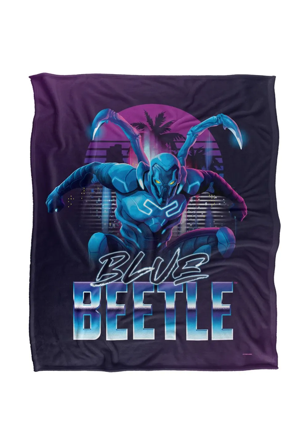 Blue Beetle (2023) Blanket, 152x127 cm City Protector Silky Touch Super Soft Throw Blanket in White