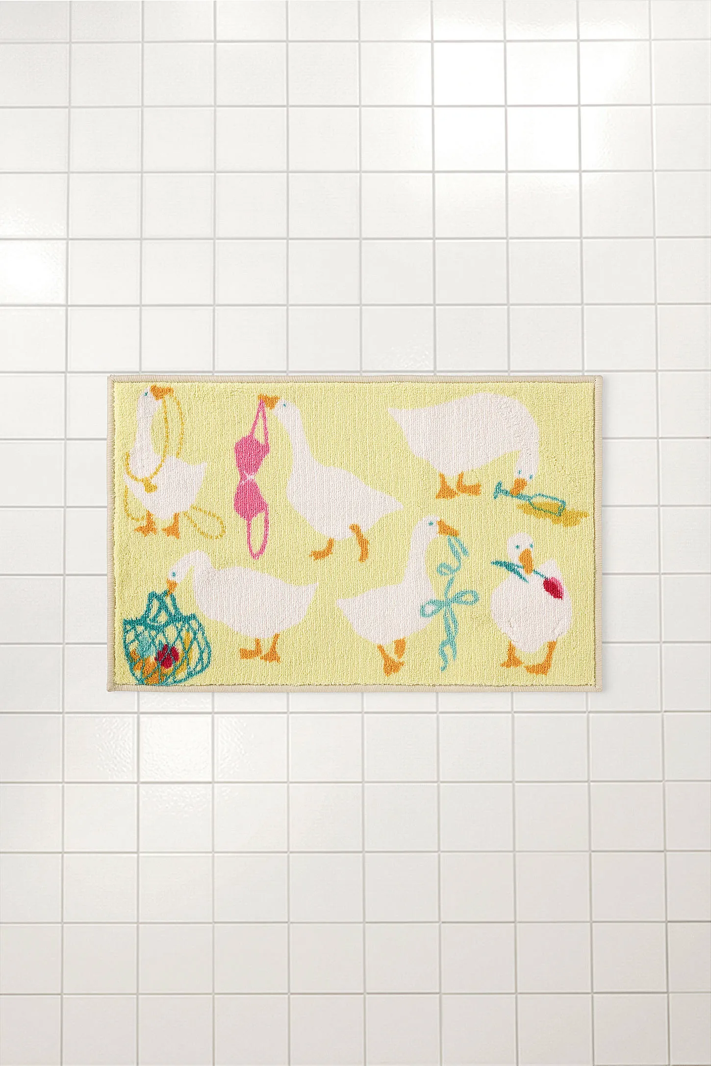 Silly Goose Bath Mat - Green 2