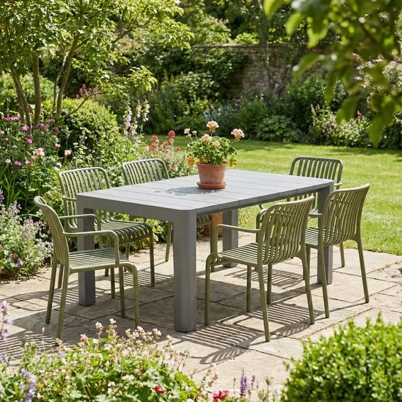 Modura Henrik Rectangular Dining Table with 6 Alma Armchairs 4