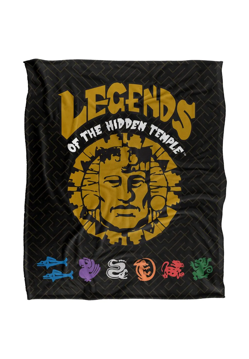 Nickelodeon Legends of The Hidden Temple Logo & Teams Silky Touch Super Soft Throw Blanket 152 X 127 cm in White