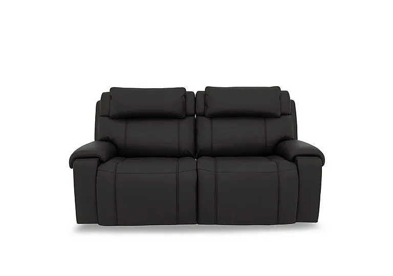 Hollywood Leather 3 Seater Sofa - Classic Black
