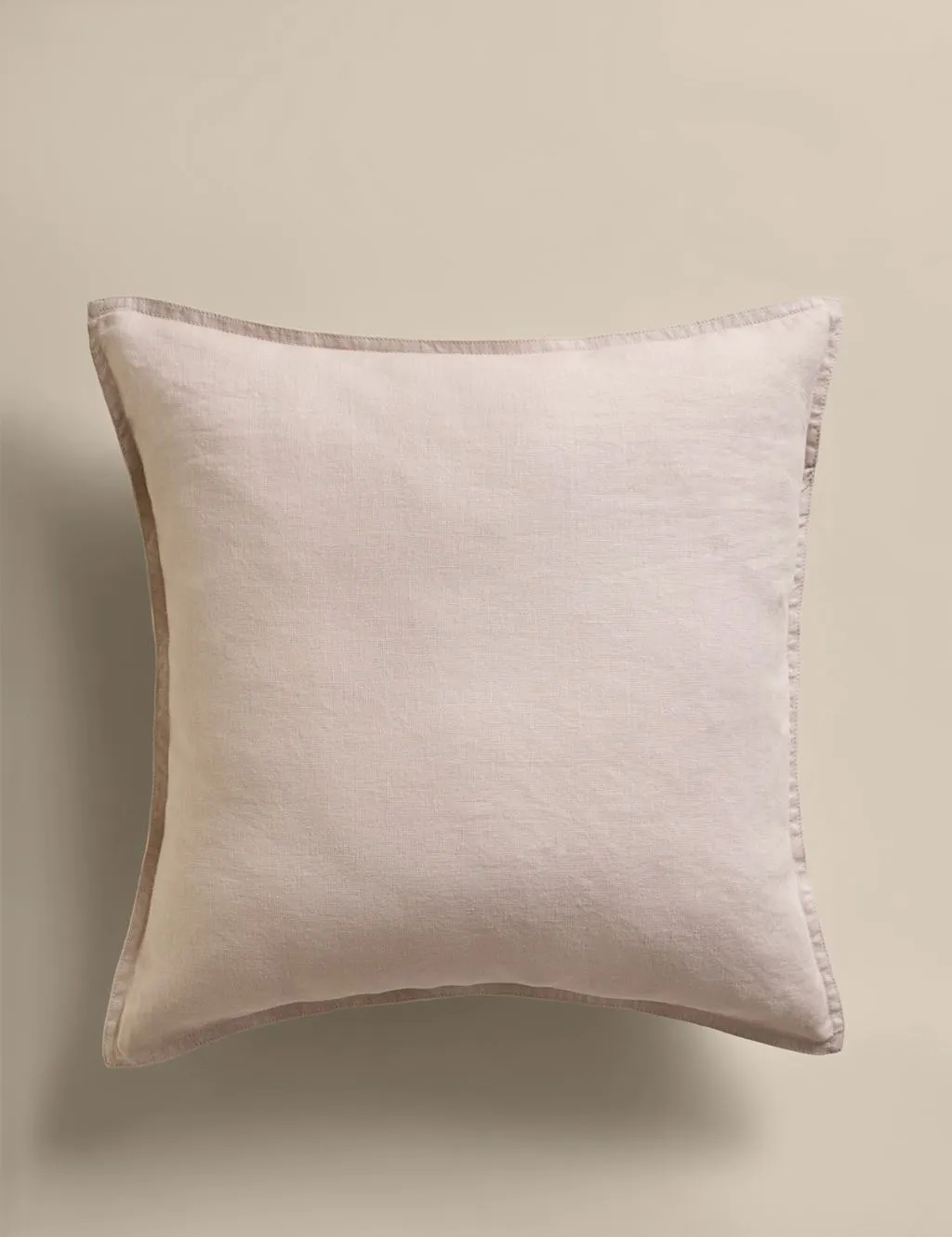 M&S Pure Linen Flange Trim Cushion Linen