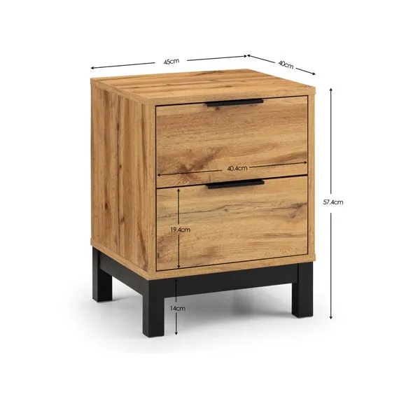Bali 2 Drawer Bedside Table 6
