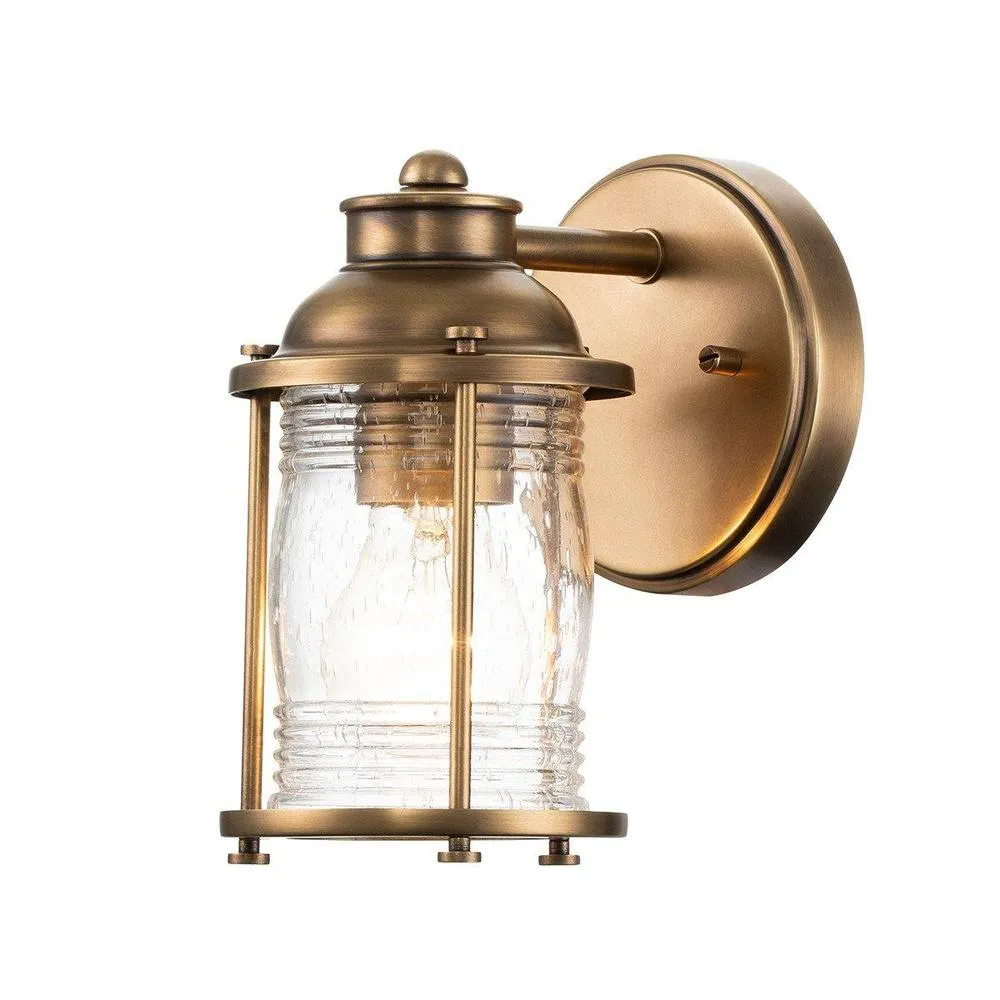 Netlighting Kichler Ashland Bay Wall Lamp Natural Brass IP44 in Yellow