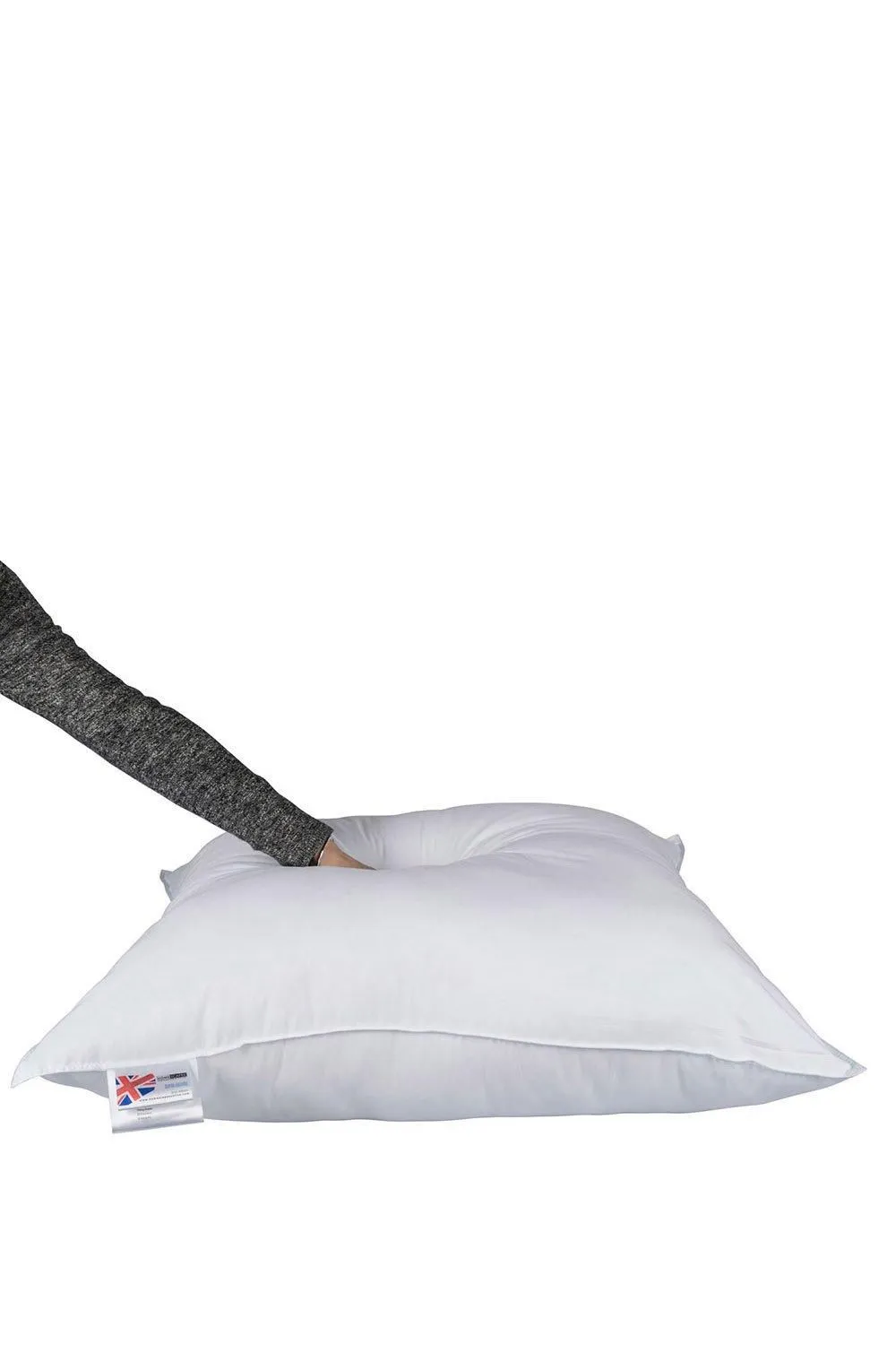 Homescapes Goose Down Euro Continental Square Pillow - 80cm x 80cm (32"x32") in White 3