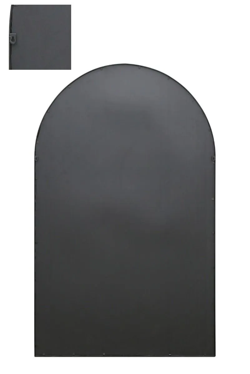 MirrorOutlet Black Framed Arched Window Garden Mirror 75" X 47" 190 x 120CM 4