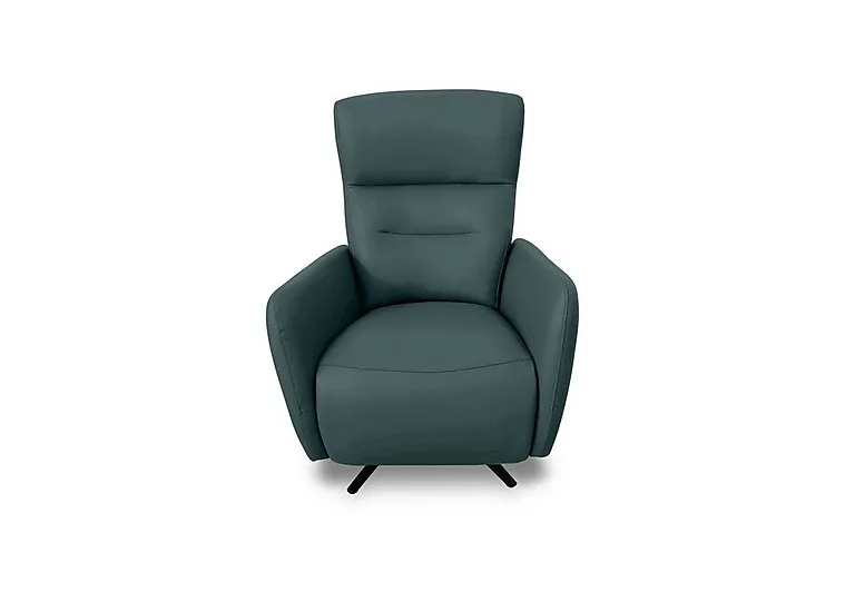 Designer Chair Collection Le Mans Leather Dual Power Recliner Swivel Chair - BV Lake Green