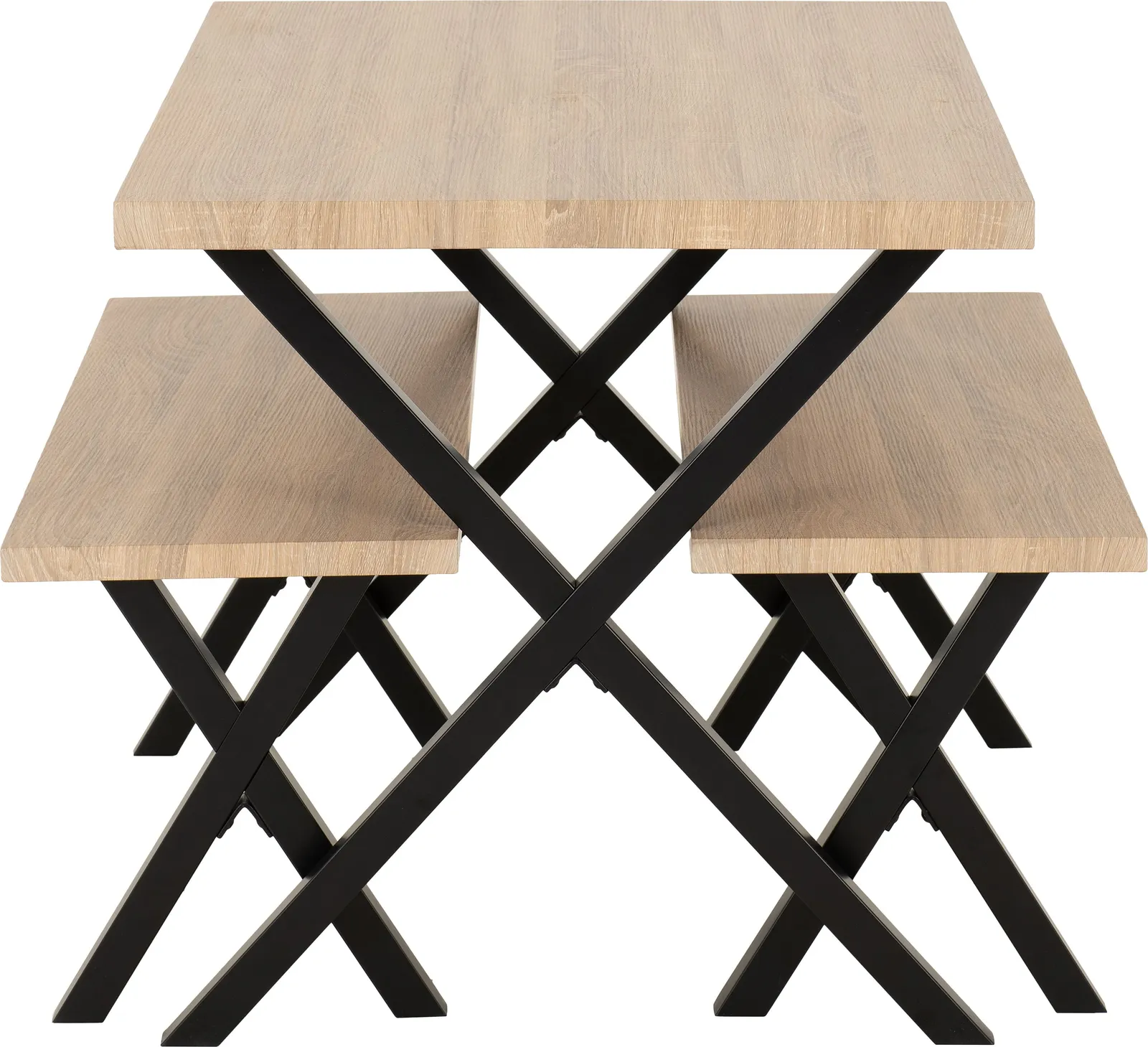 Seconique Buxton Dining Bench Set in Light Oak 2