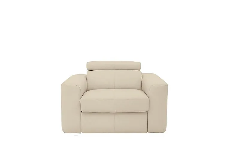 Infinity Leather Armchair - BV Bisque