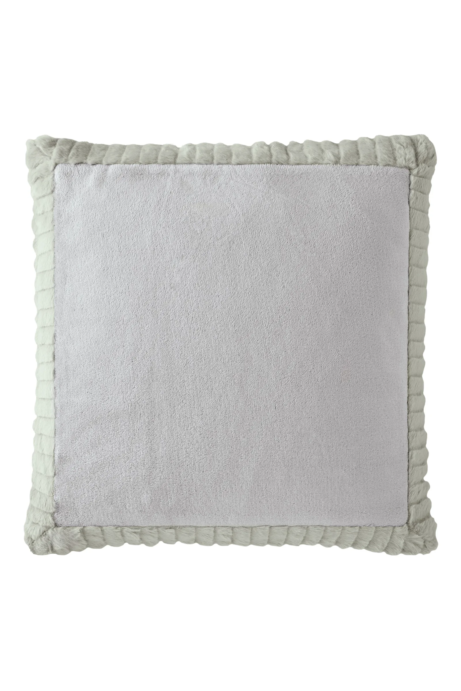Catherine Lansfield 'Velvet & Faux Fur' 55x55cm Cushion in Natural 5