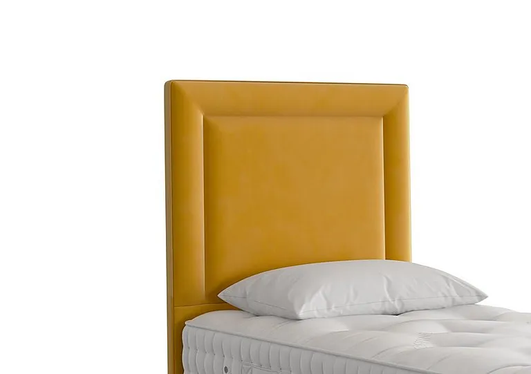 Helios Floor Standing Headboard - Single - Plush Saffron