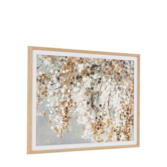Cedar and Sage Soft Abstract Falling Framed Canvas 6