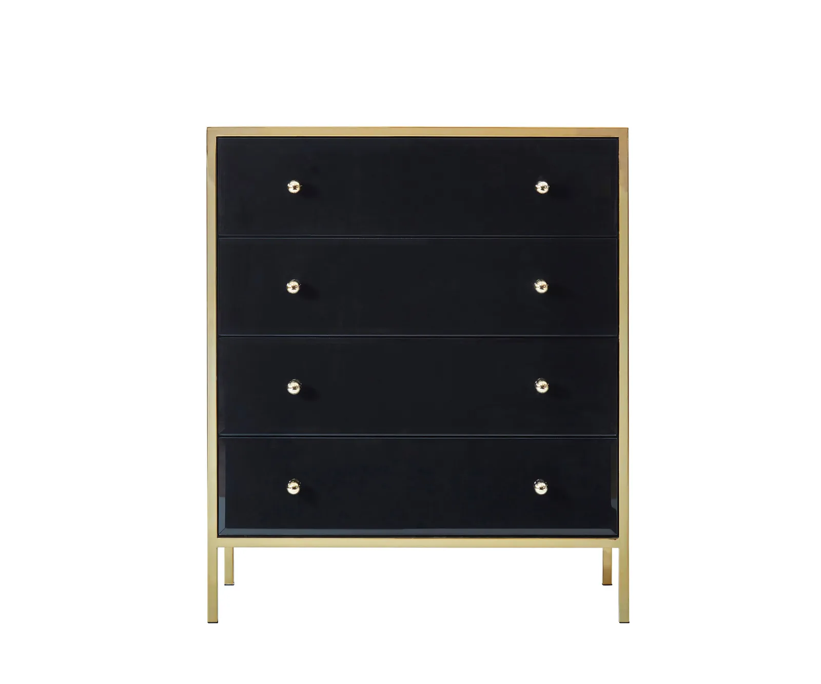Birlea Fenwick 4 Drawer Chest Black & Gold 5