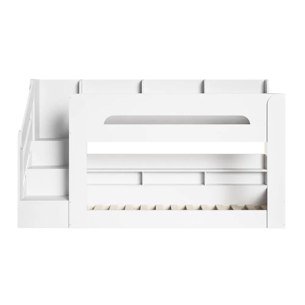 Flair Zeno Staircase Low Bunk with Storage in White 4
