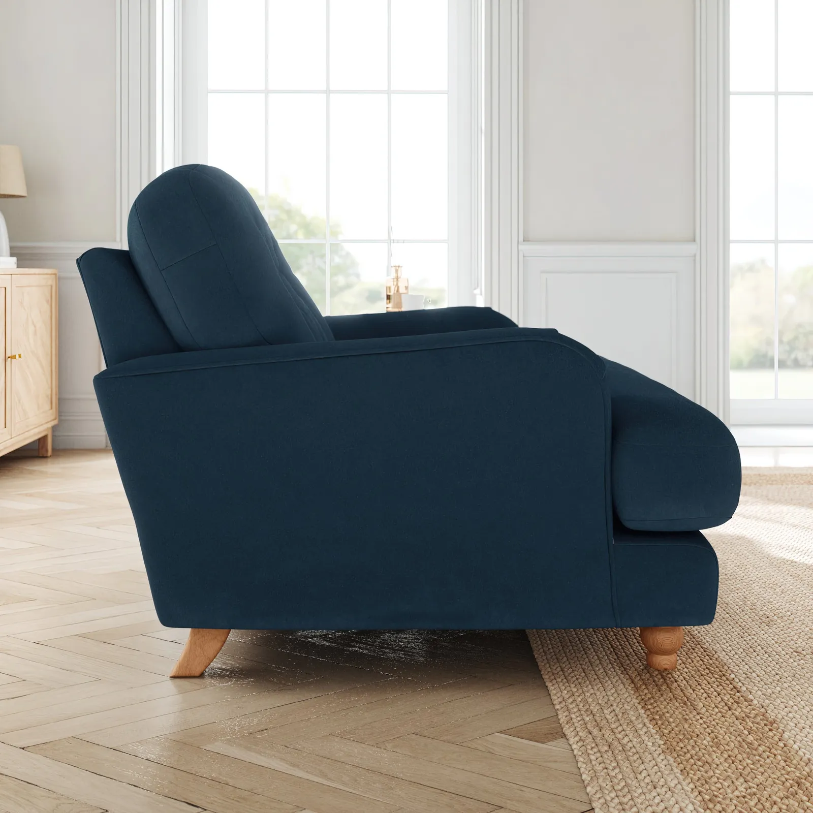 Martha Matte Plush Velvet Snuggle Sofa 2