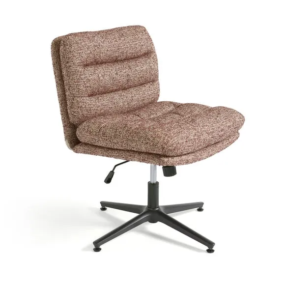 Bertha Tonal Boucle Wide Criss Cross Office Chair 2