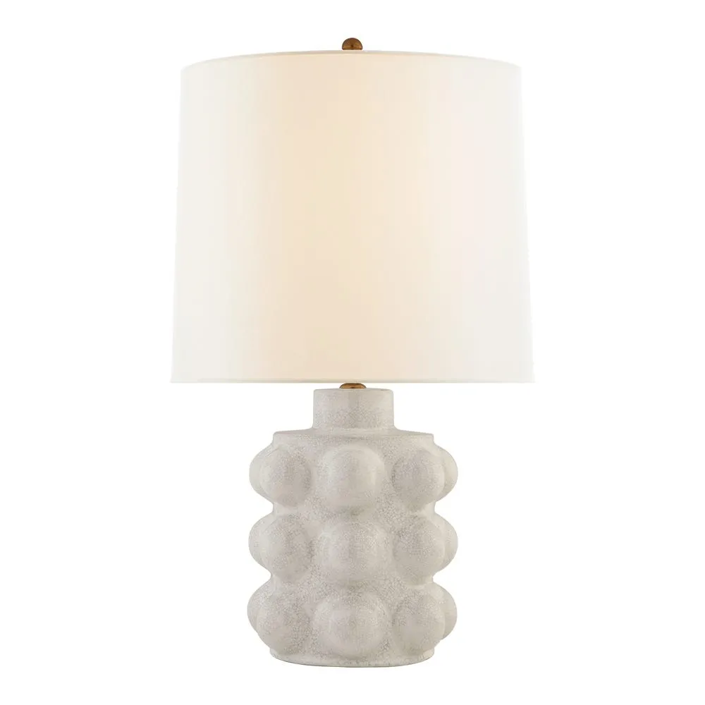 Visual Comfort Vedra Table Lamp Craquelure Bone & Linen Shade Medium 2