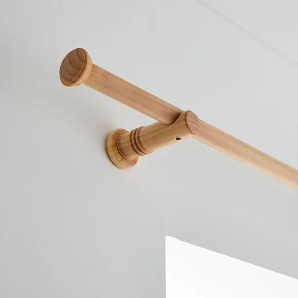 End Cap Stud Wood Curtain Pole Kit 1