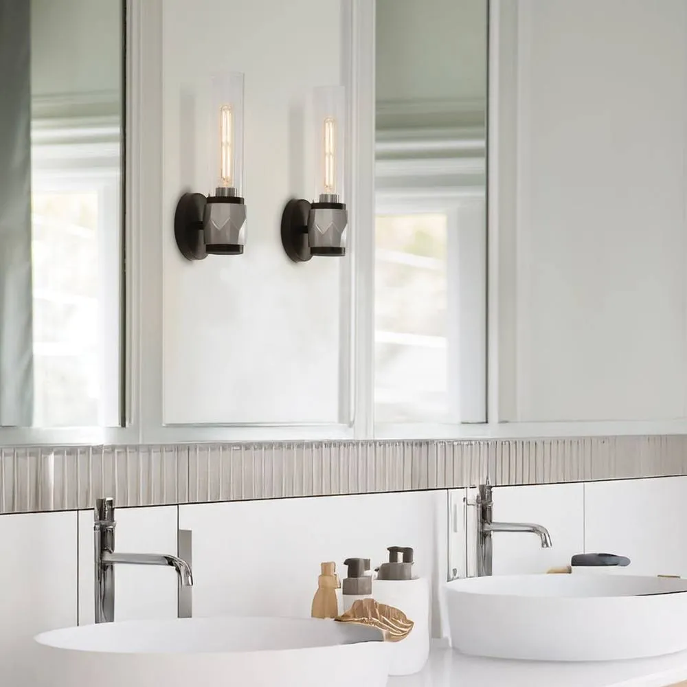 Netlighting Hinkley Ellison Bathroom Wall Lamp Black Nickel IP44 1x E27 2
