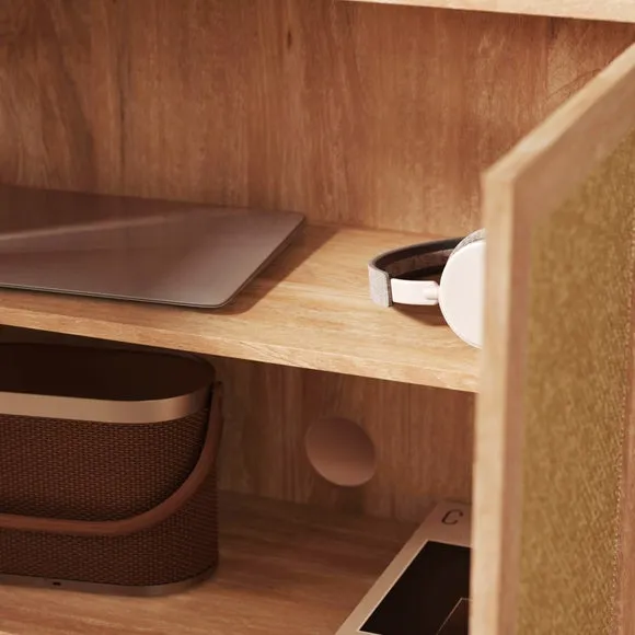 Jordyn Bookcase, Mango Wood Effect 3