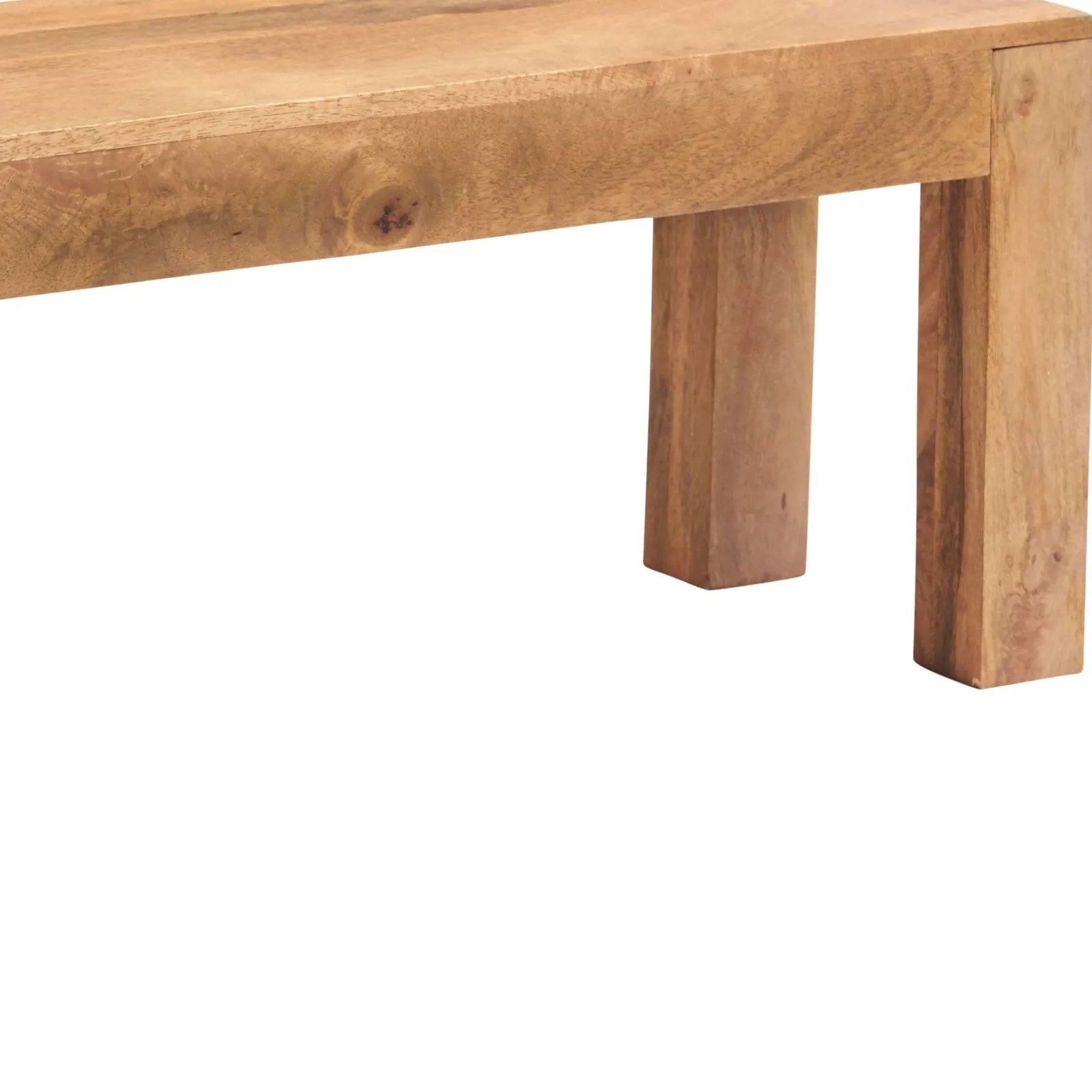 IH Design Solid Light Mango Dining Bench in Light Brown 4
