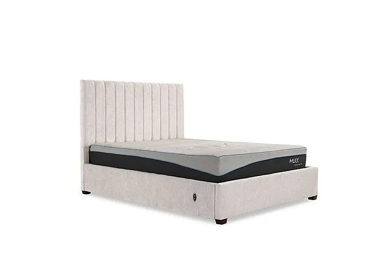 Miranda 133cm Headboard Electric Ottoman Bed Frame - Double - Ciago Cream