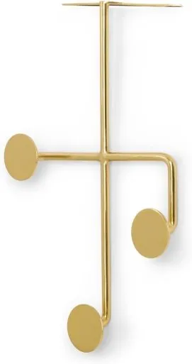 Bran Over The Door Hooks, Brushed Brass