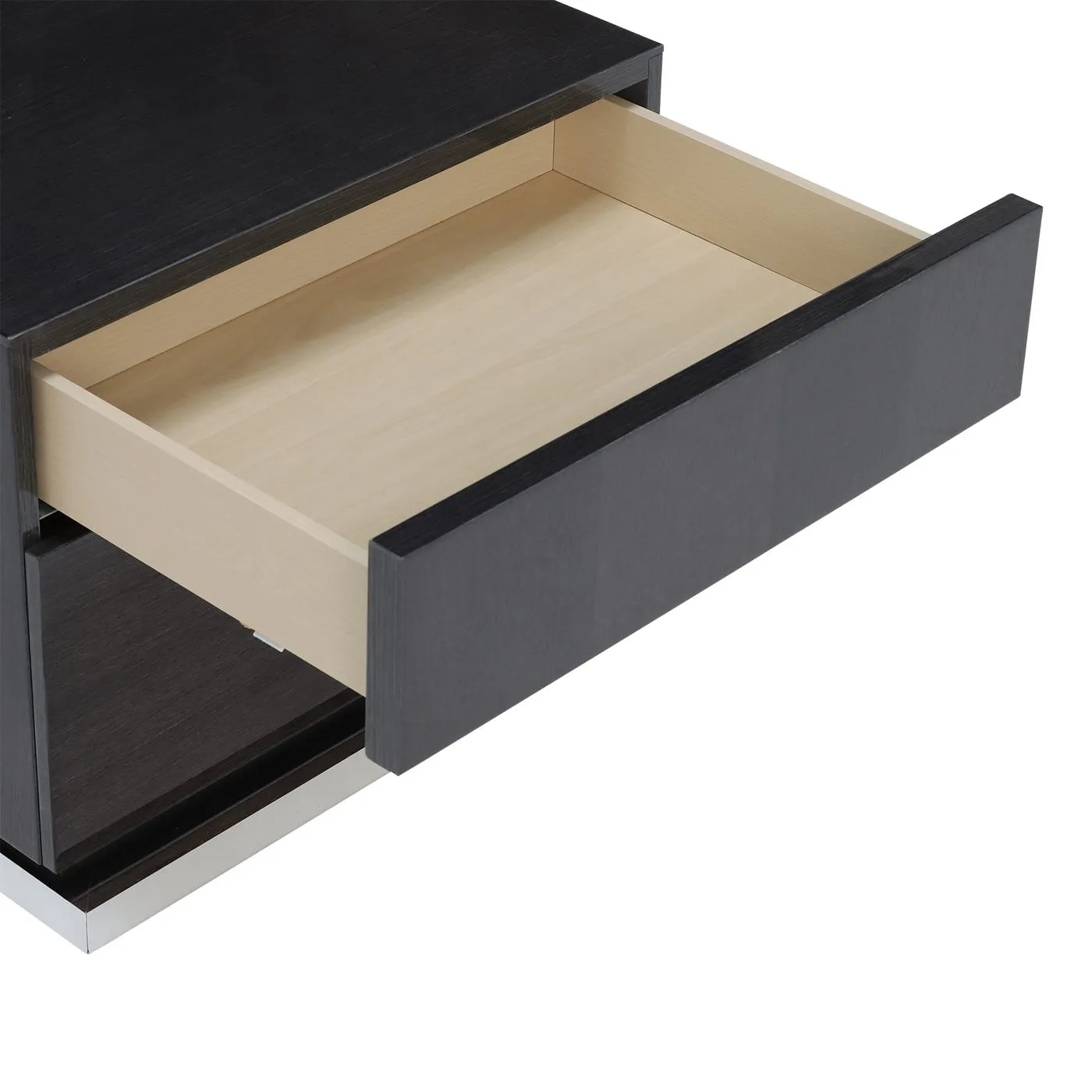 Borgia Left 2 Drawer Night Stand, Grey Gloss | Barker & Stonehouse 4