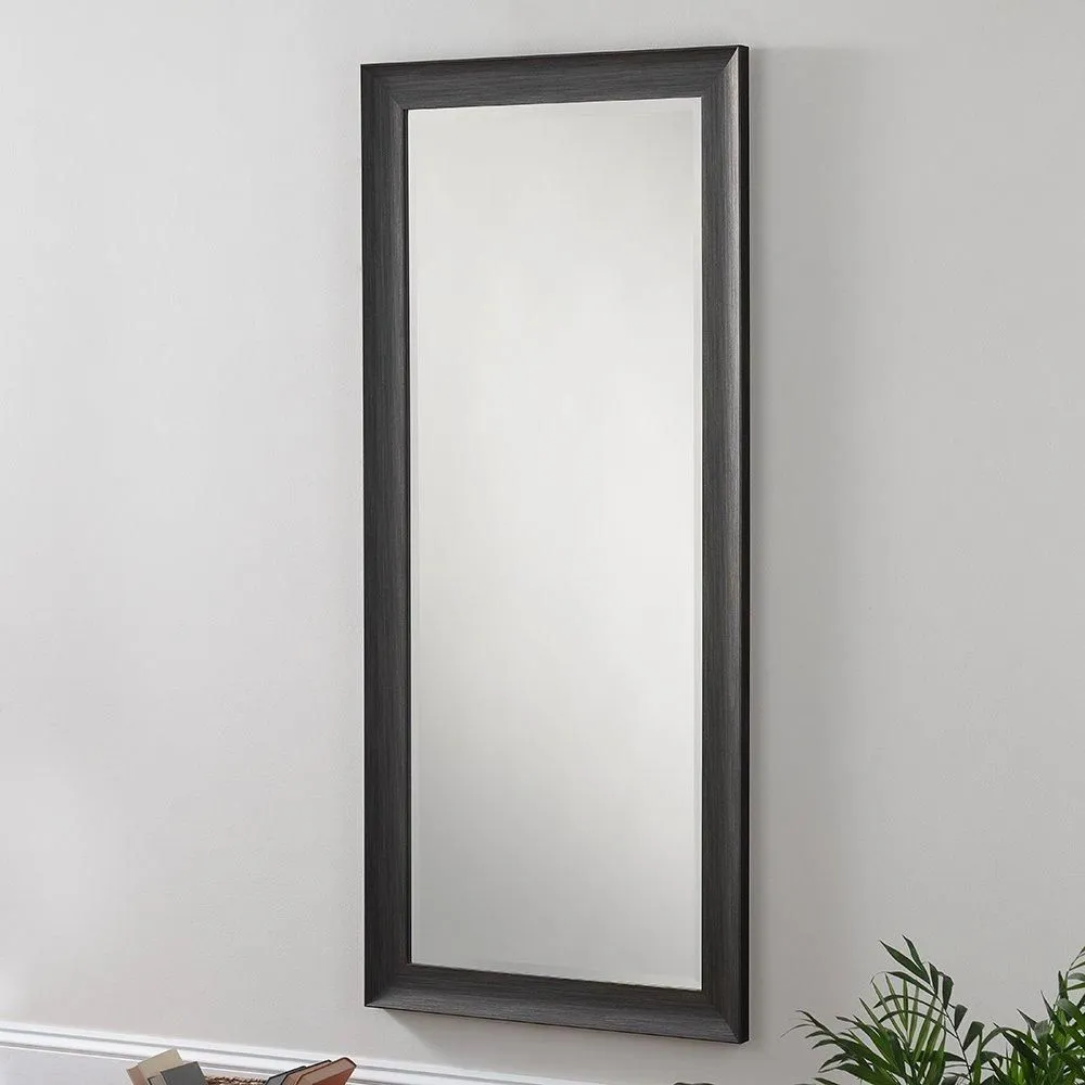 Yearn Mirrors Charcoal Grey Scooped Framed Mirror 167.5x76cm