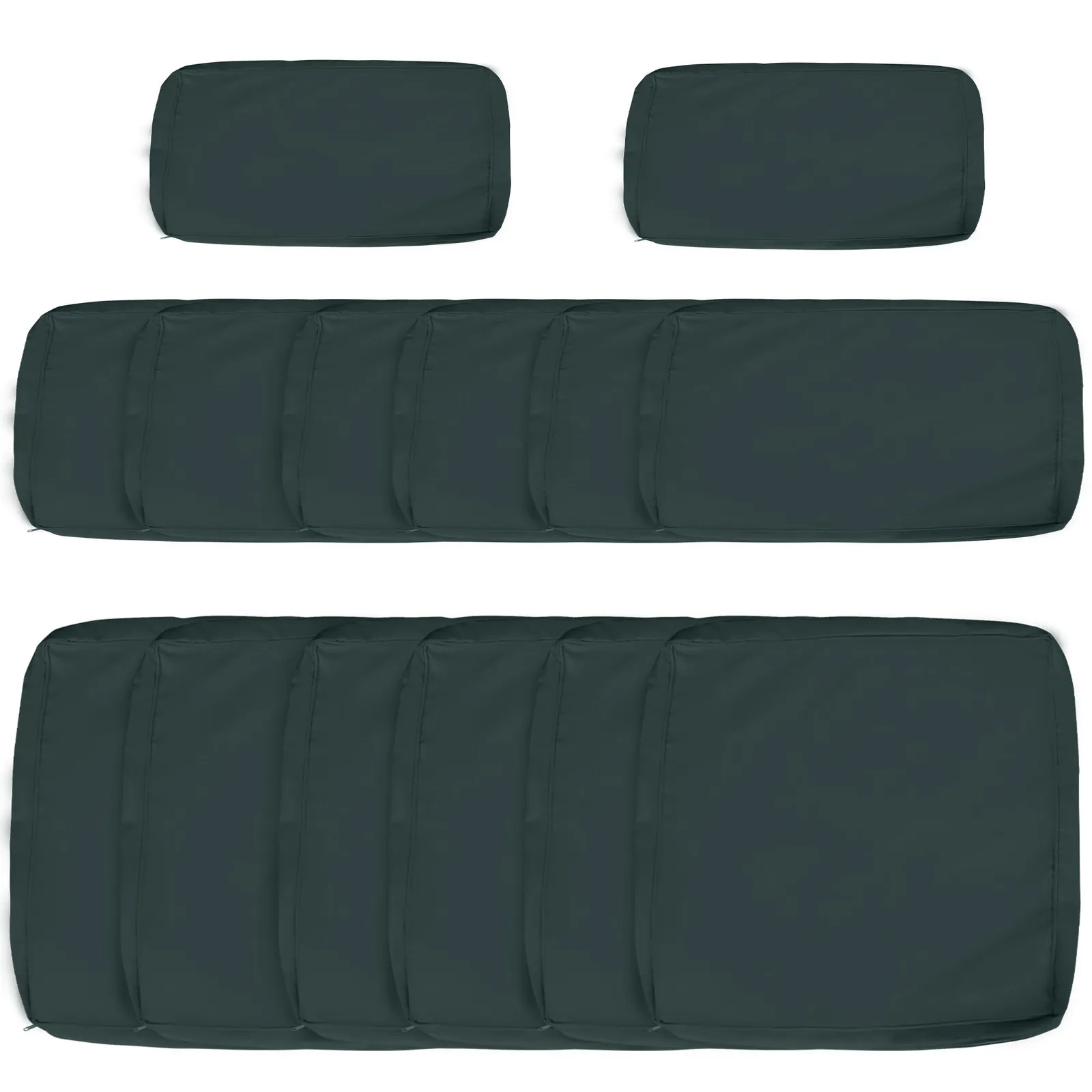 OUTSUNNY Garden Rattan Sofa Set Polyester Cover Replacement No Cushion in Grey 2