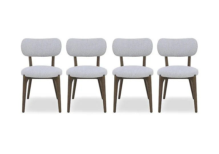 Cortado Set of 4 Open Back Dining Chairs with Wooden Legs