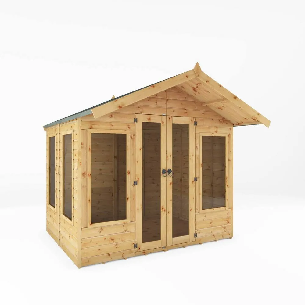 Mercia 6 x 8 Feet Premium Sussex Summerhouse - L243.2 x W249.4 x H227.8 cm in Light Brown