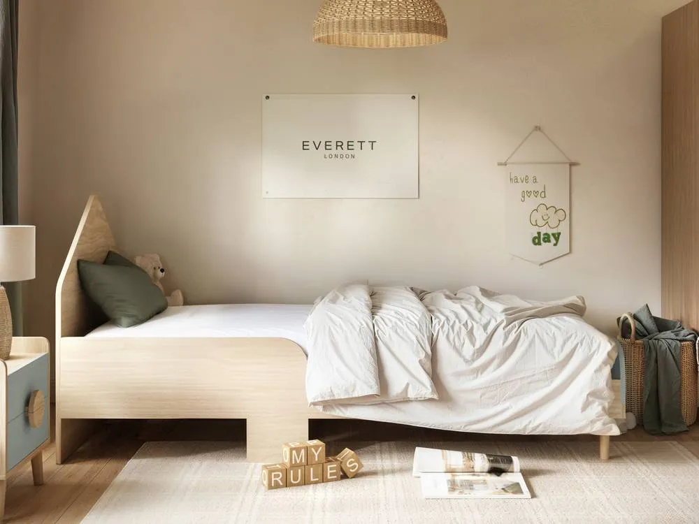 Flair Noah Single Bed Oak in Green 2