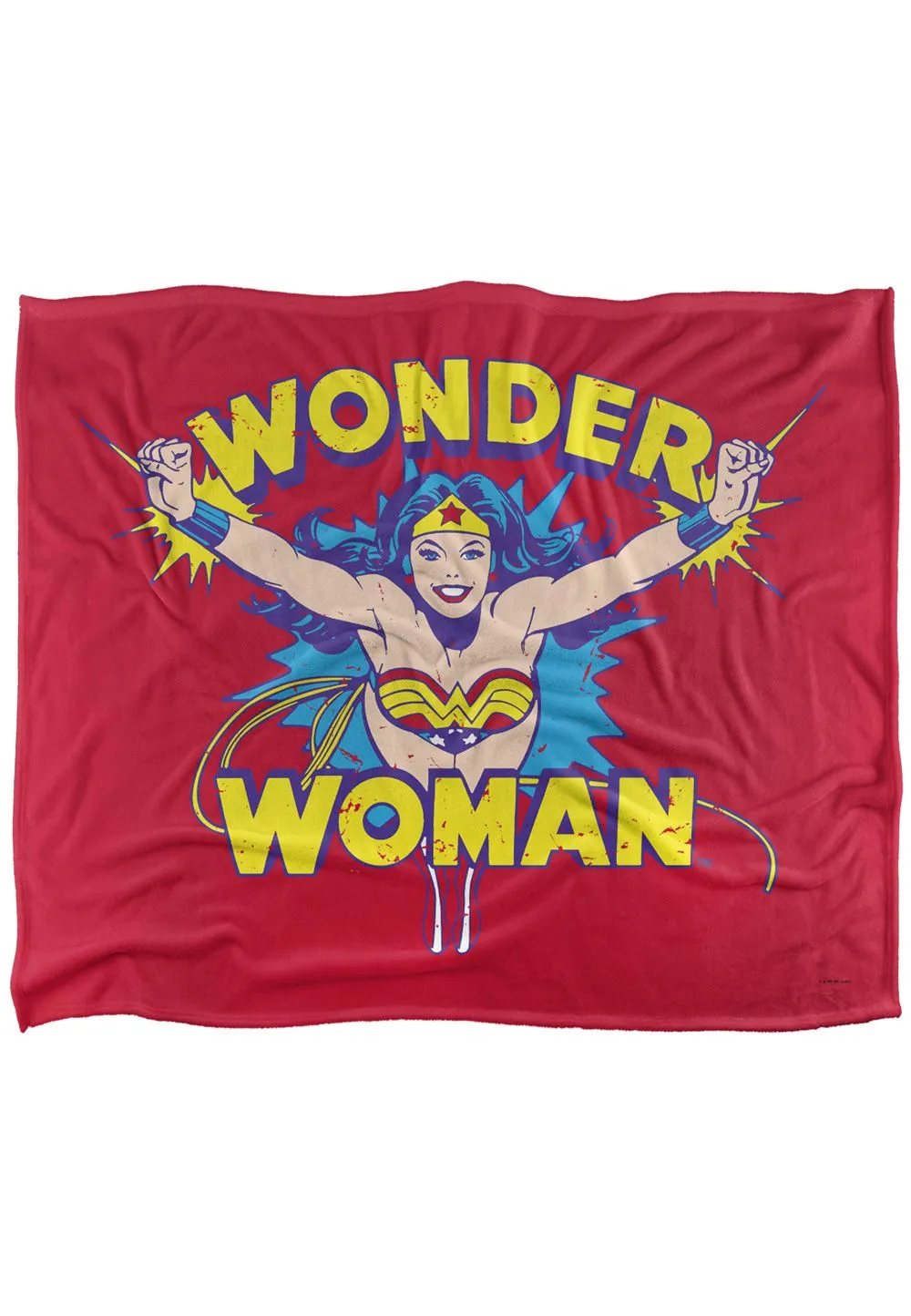 Warner Brothers Wonder Woman Officially Licensed Silky Touch Super Soft Throw Blanket 152 x 127 cm in White