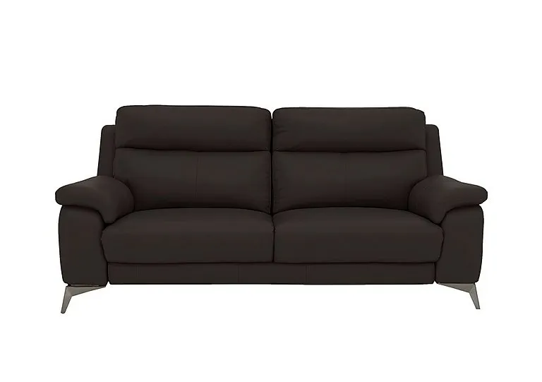 Missouri 3 Seater Leather Sofa - Dark Chocolate
