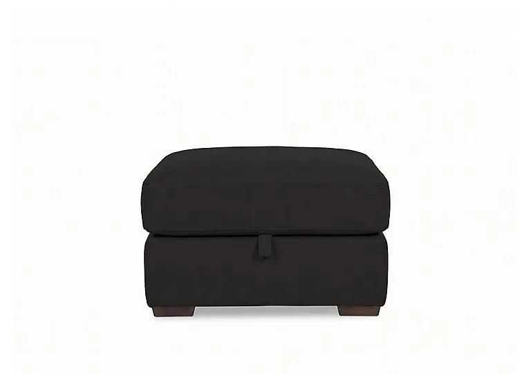 Recharge Leather Storage Footstool - Living Room Furniture - In Time for Christmas
